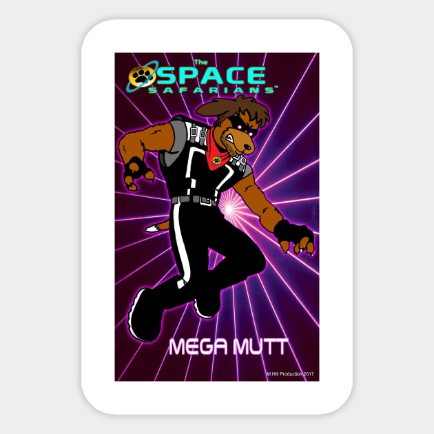 The Space Safarians- Mega Mutt Sticker by DocNebula